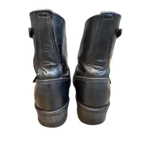 Frye Engineer 8R Biker Boot Black Leather Women size 8 - Picture 3 of 11